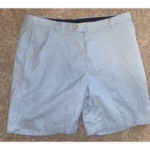 Peter Millar Shorts Mens Size 42 Light Blue Chino Stretch Pima Cotton Crown Golf